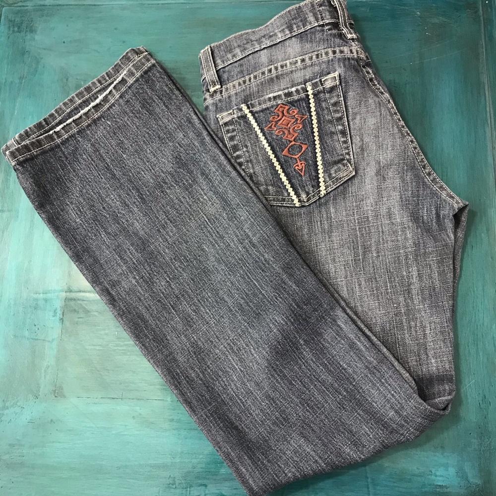 Angel Premium Denim Embroidered Pocket Sz 9 Jeans
